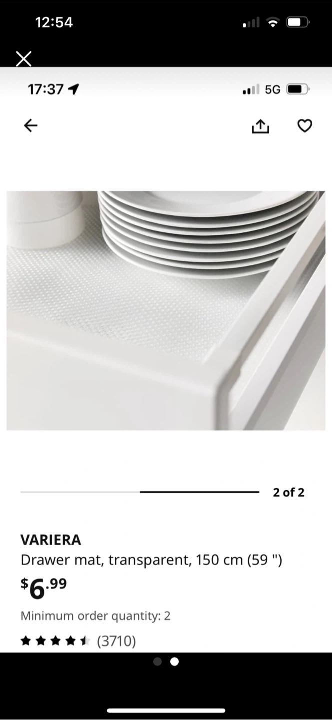 New IKEA VARIERA Drawer Mat - Transparent 150 cm - photo 2