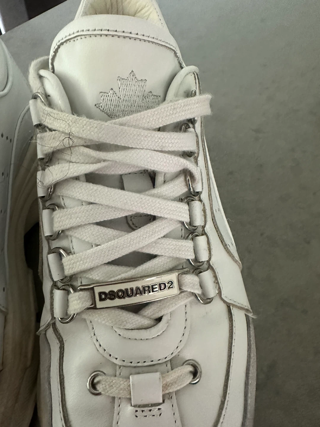 DSQUARED2 White Leather Chunky Sneakers - photo 5