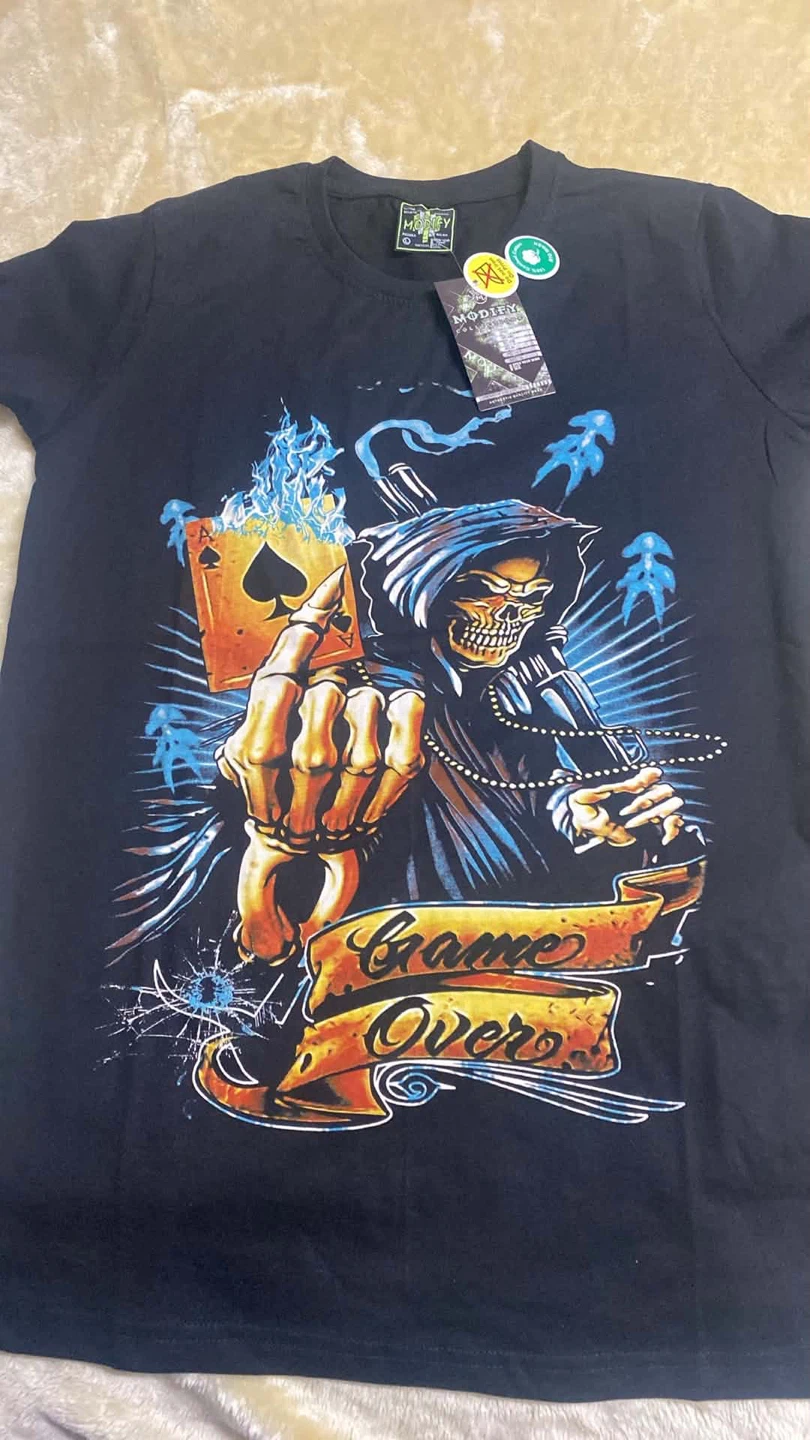 Game Over Grim Reaper Graphic Tee - Black Streetwear T-Shirt New