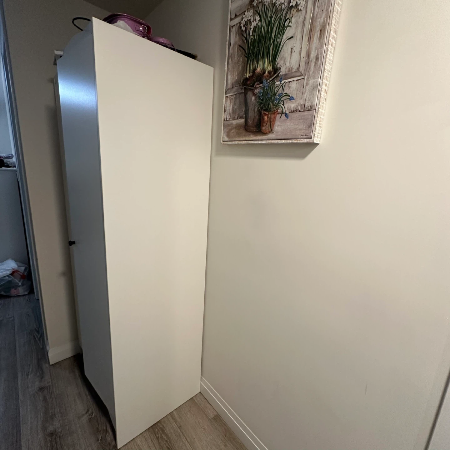 White Wardrobe with 2 door storage cabinet - photo 5