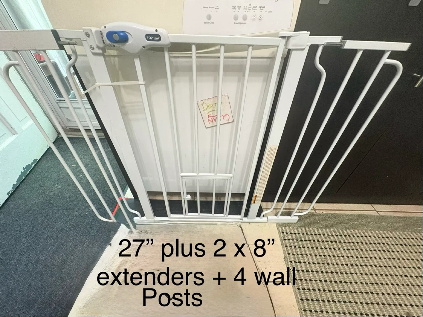 TOP-PAW Baby Gate with Pet Door