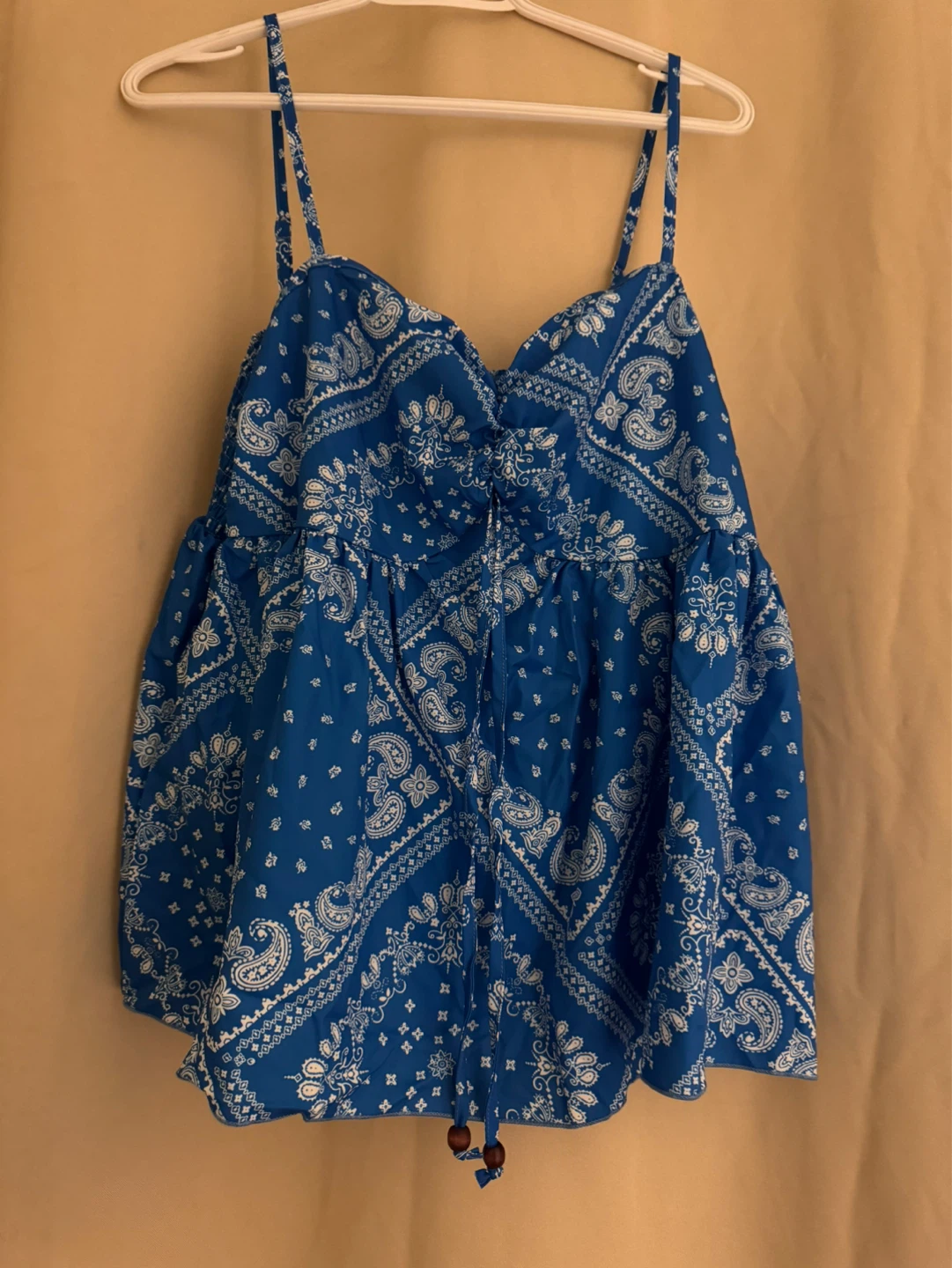 BRAND NEW Blue Bandana Print Camisole Top 0XL