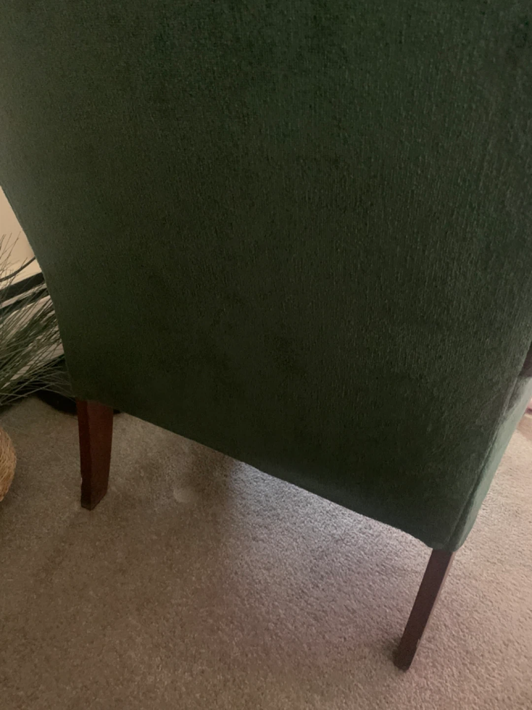 Green Upholstered Wingback Armchair - photo 2