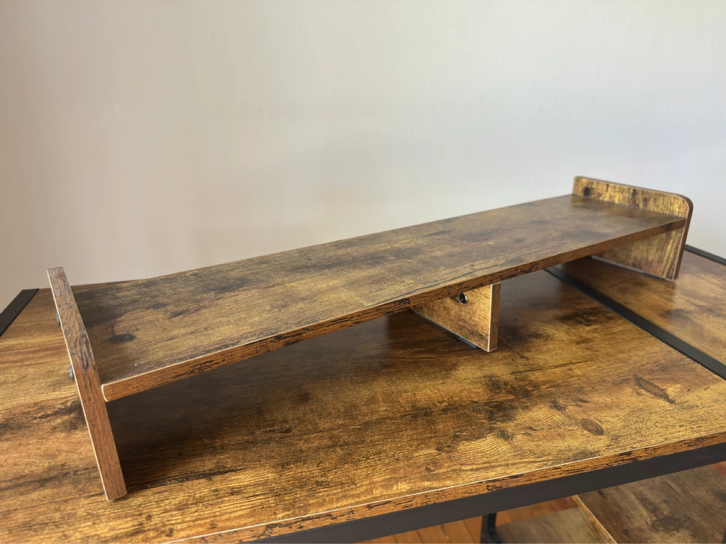 Wood and Metal Desk with Shelves - photo 4