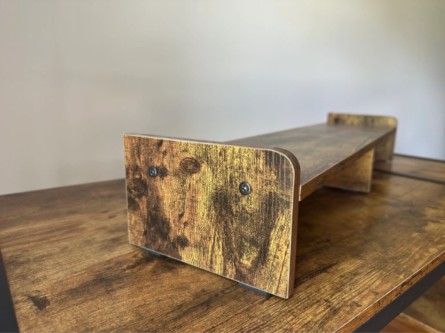 Wood and Metal Desk with Shelves - photo 5