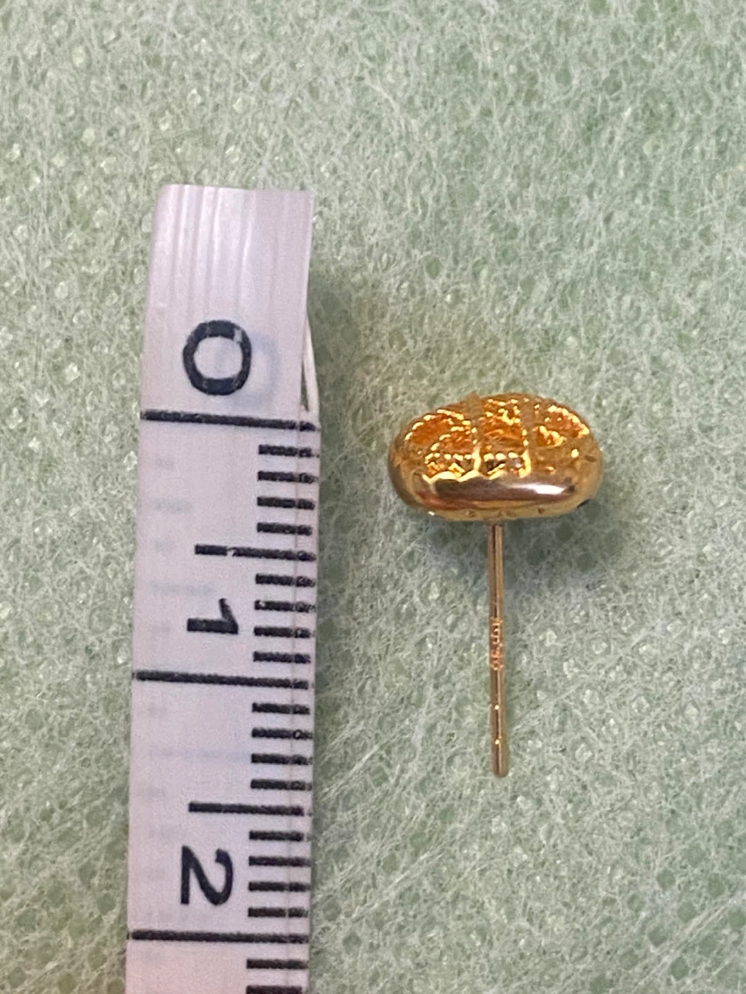 AU 750 Gold Square Stud Earrings - photo 5