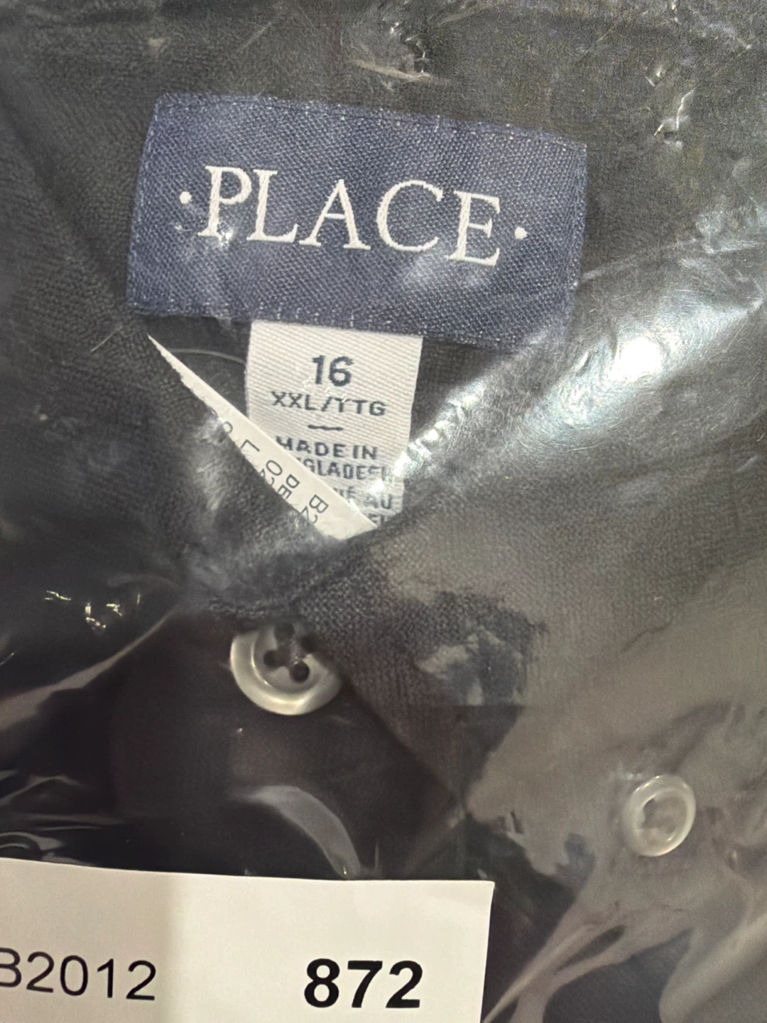 Black cotton collared Shirt - Size XXL (16) - photo 2