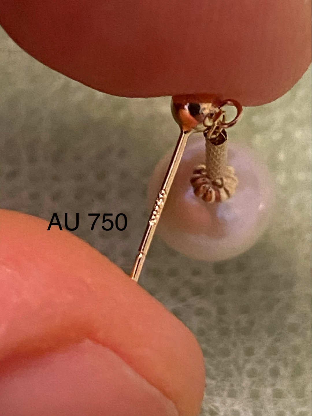 18K Gold Akoya Pearl Drop Earrings 7.5-8mm - photo 4