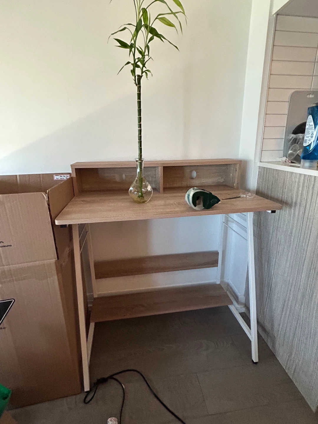 Compact Desk with Shelving