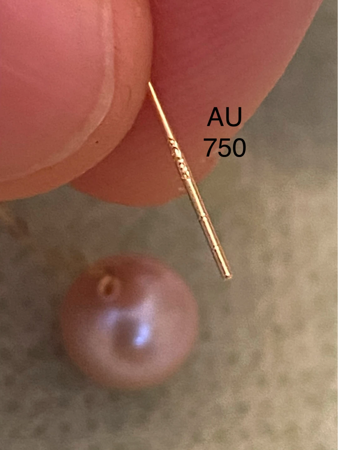 18 K Gold & White Pearl Threader Earrings - photo 3