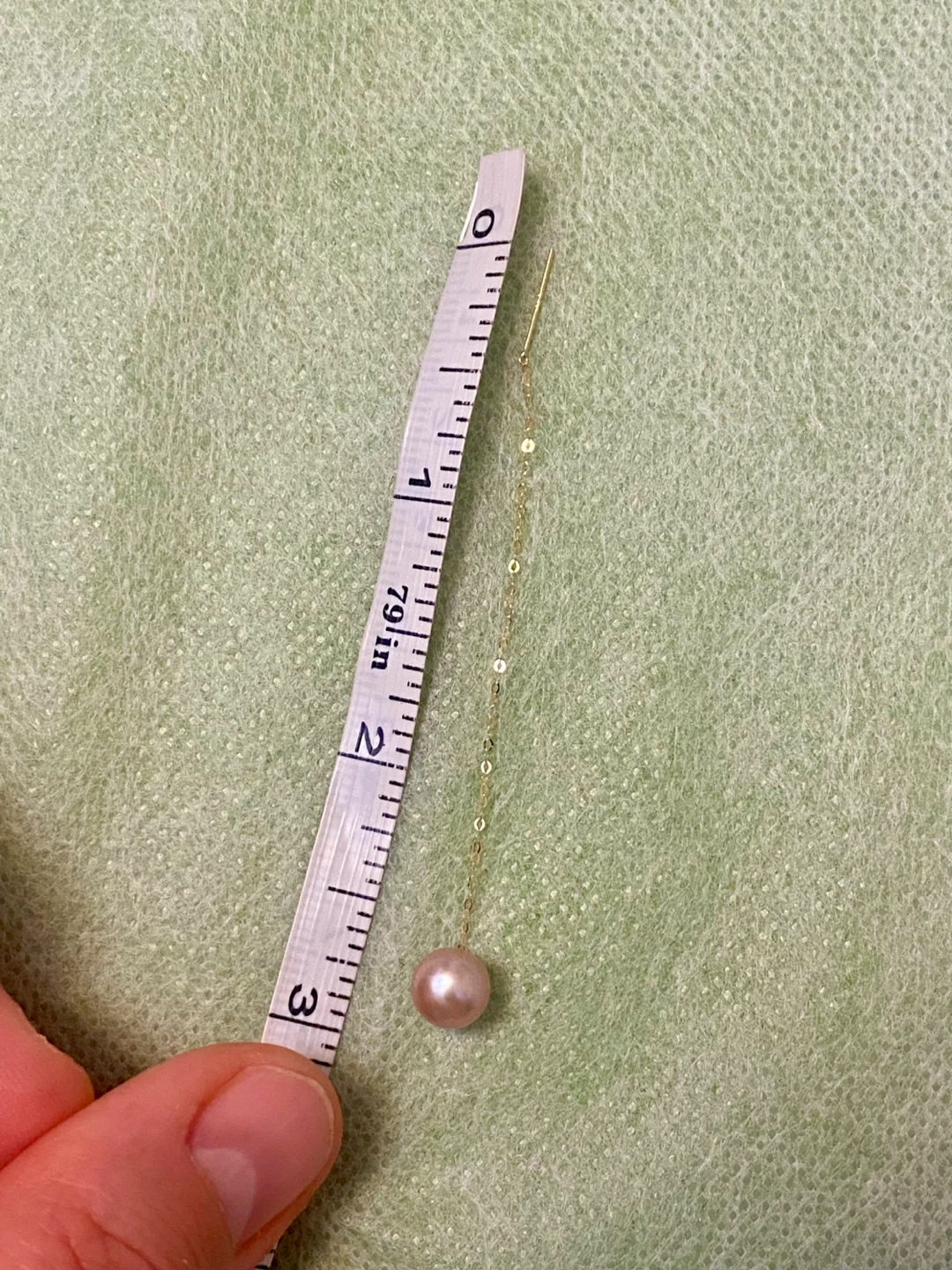 18 K Gold & White Pearl Threader Earrings - photo 4