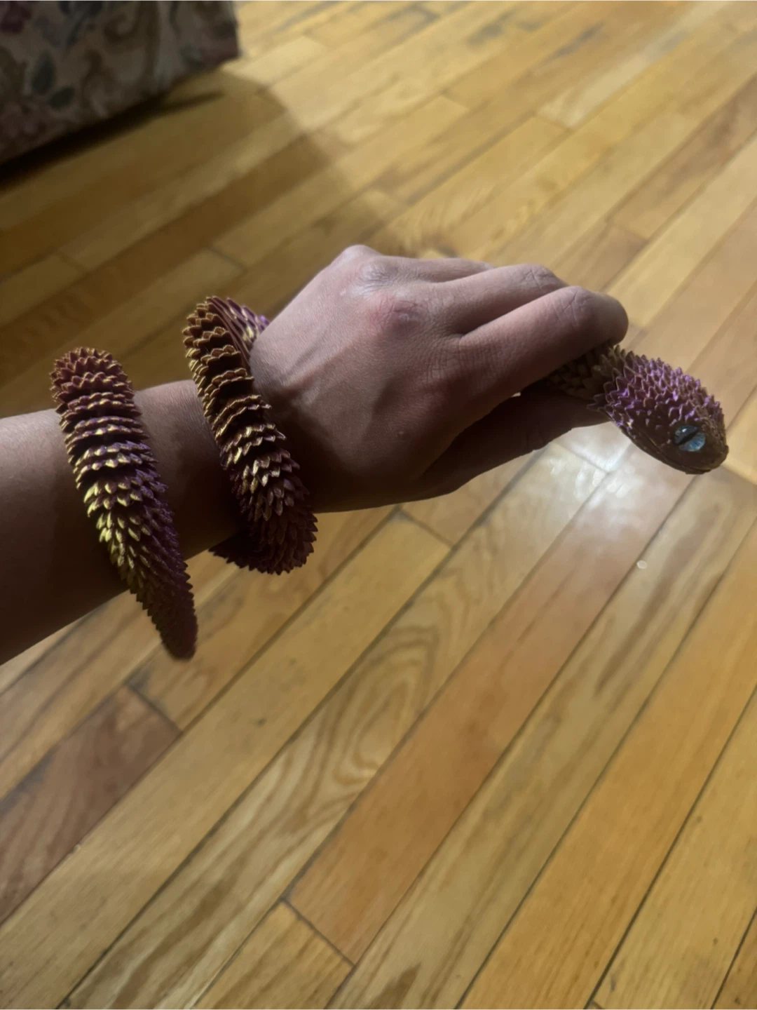 Articulated Snake Toy Sculpture 3D printed - photo 2
