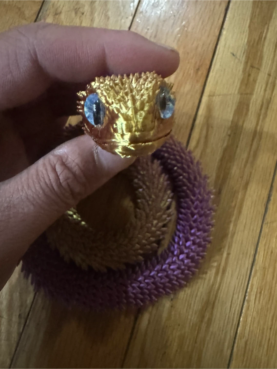 Articulated Snake Toy Sculpture 3D printed