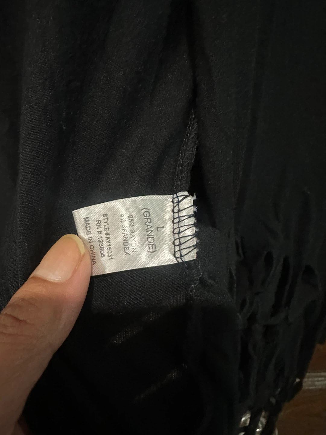 Black Fringe Open Front Cardigan - photo 4