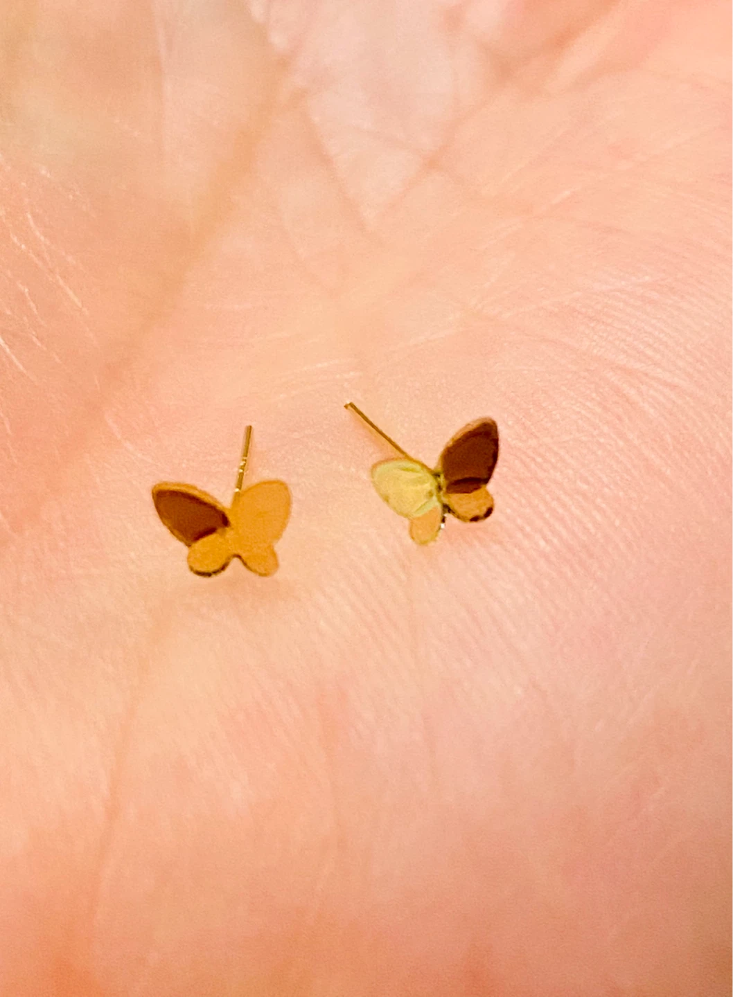 18 K Gold Butterfly Earrings for newborn babies - photo 3