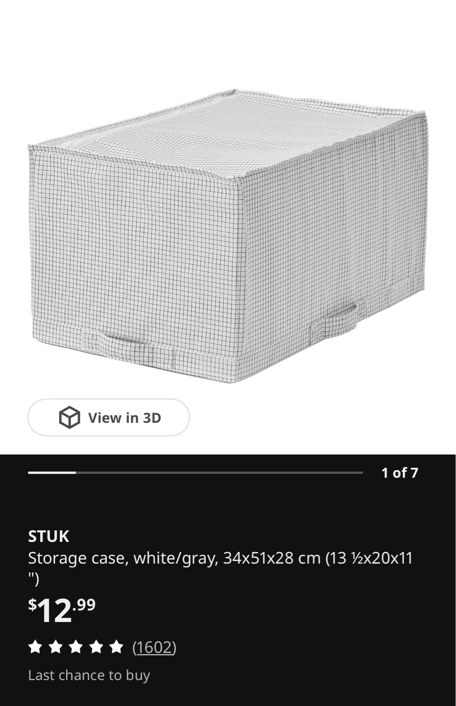 IKEA STUK Storage Case - 2ea