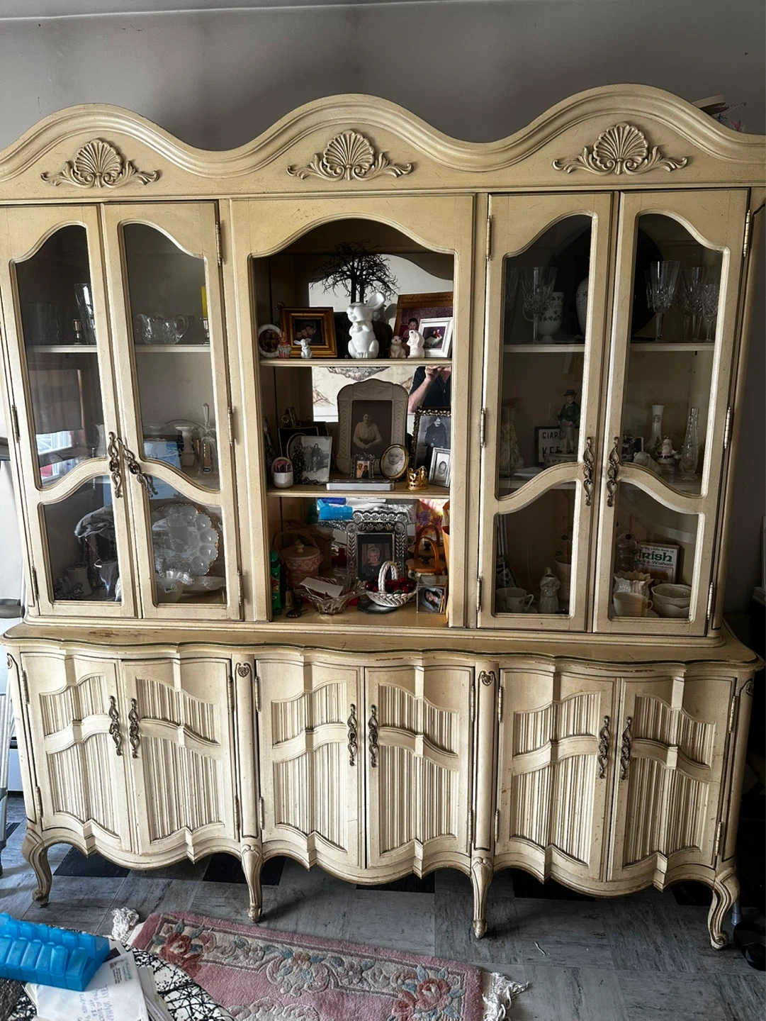 Vintage Display Cabinet Hutch