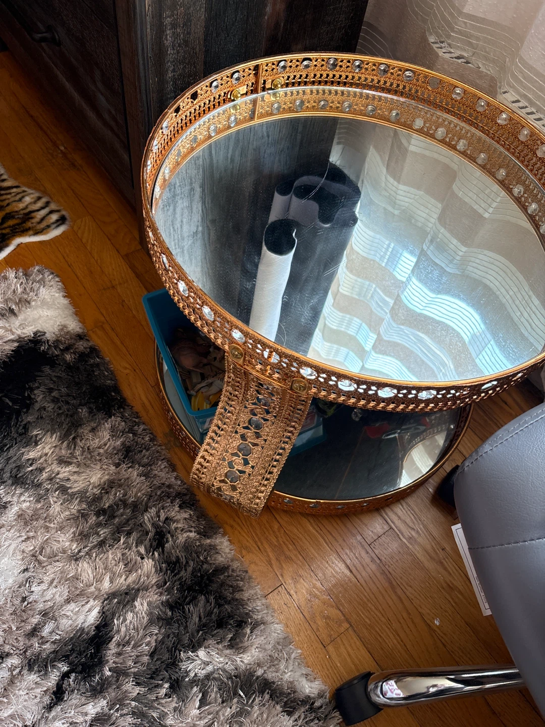 Decorative Mirrored Vanity Tray