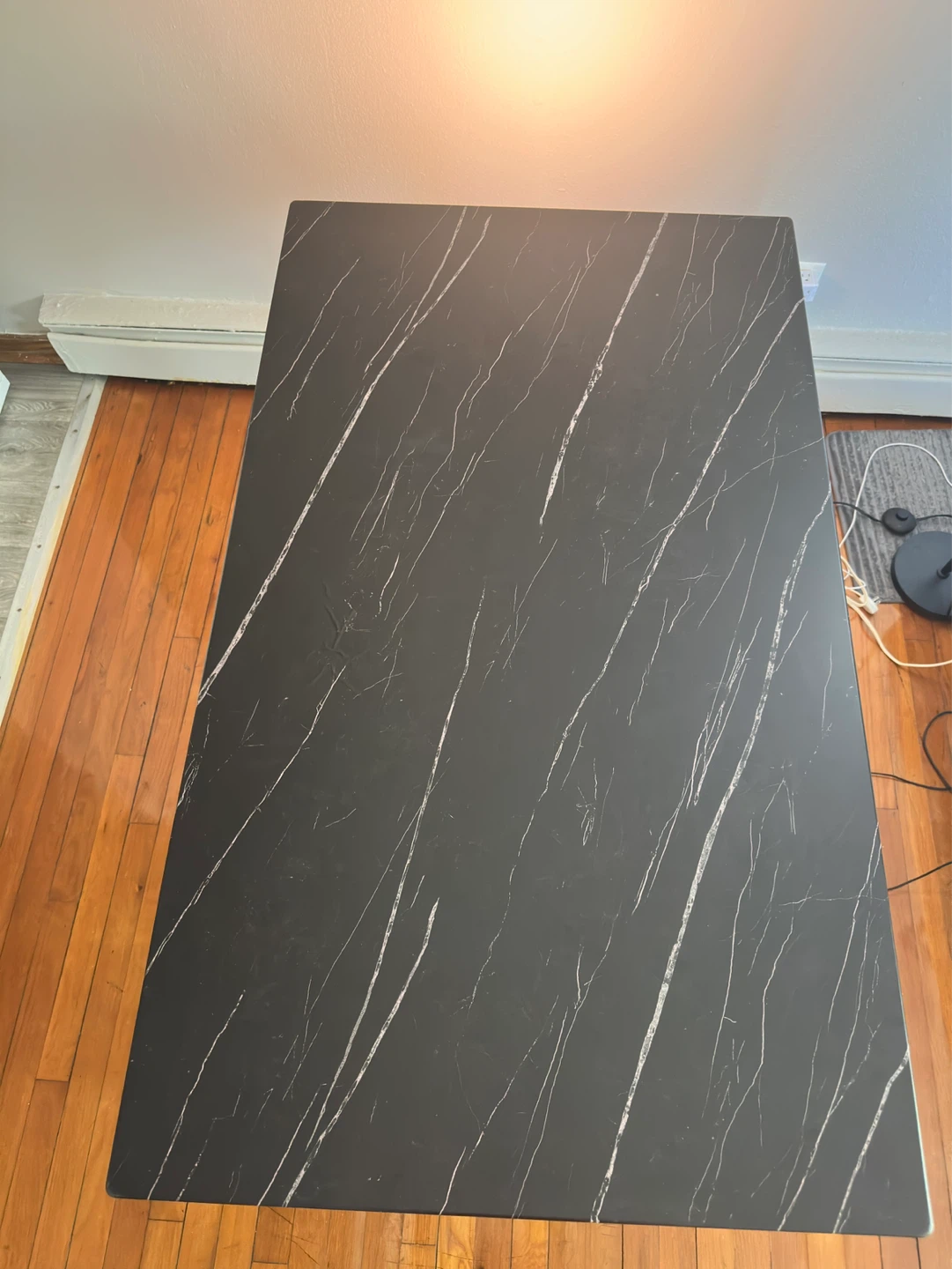 Black Marble Dining Table with 4 Chairs - photo 4