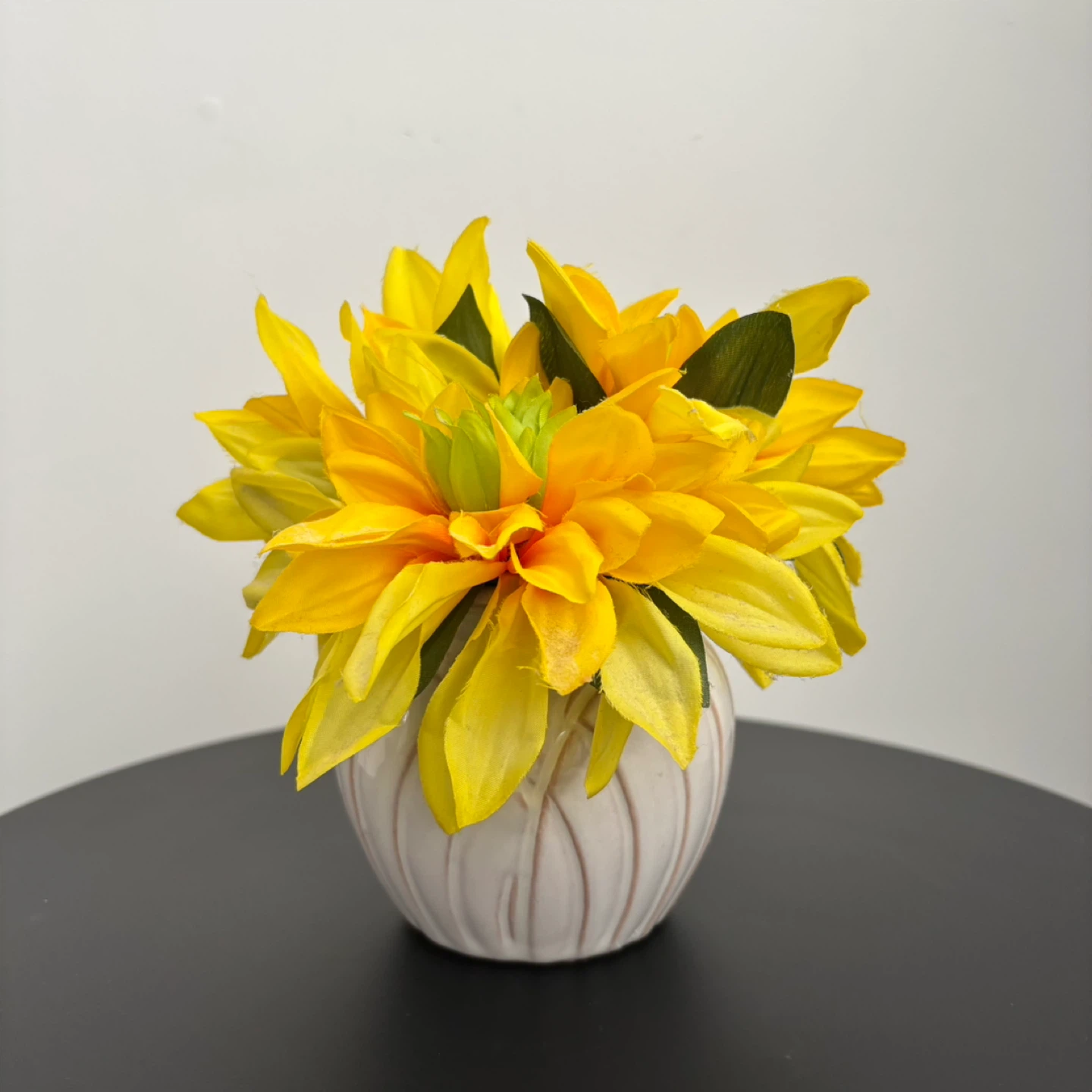 Faux Flower Arrangement with Ceramic Vase - photo 2
