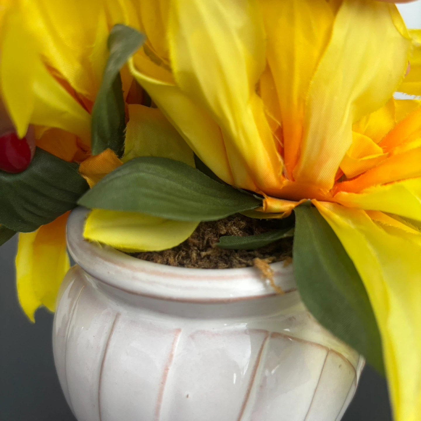 Faux Flower Arrangement with Ceramic Vase - photo 5