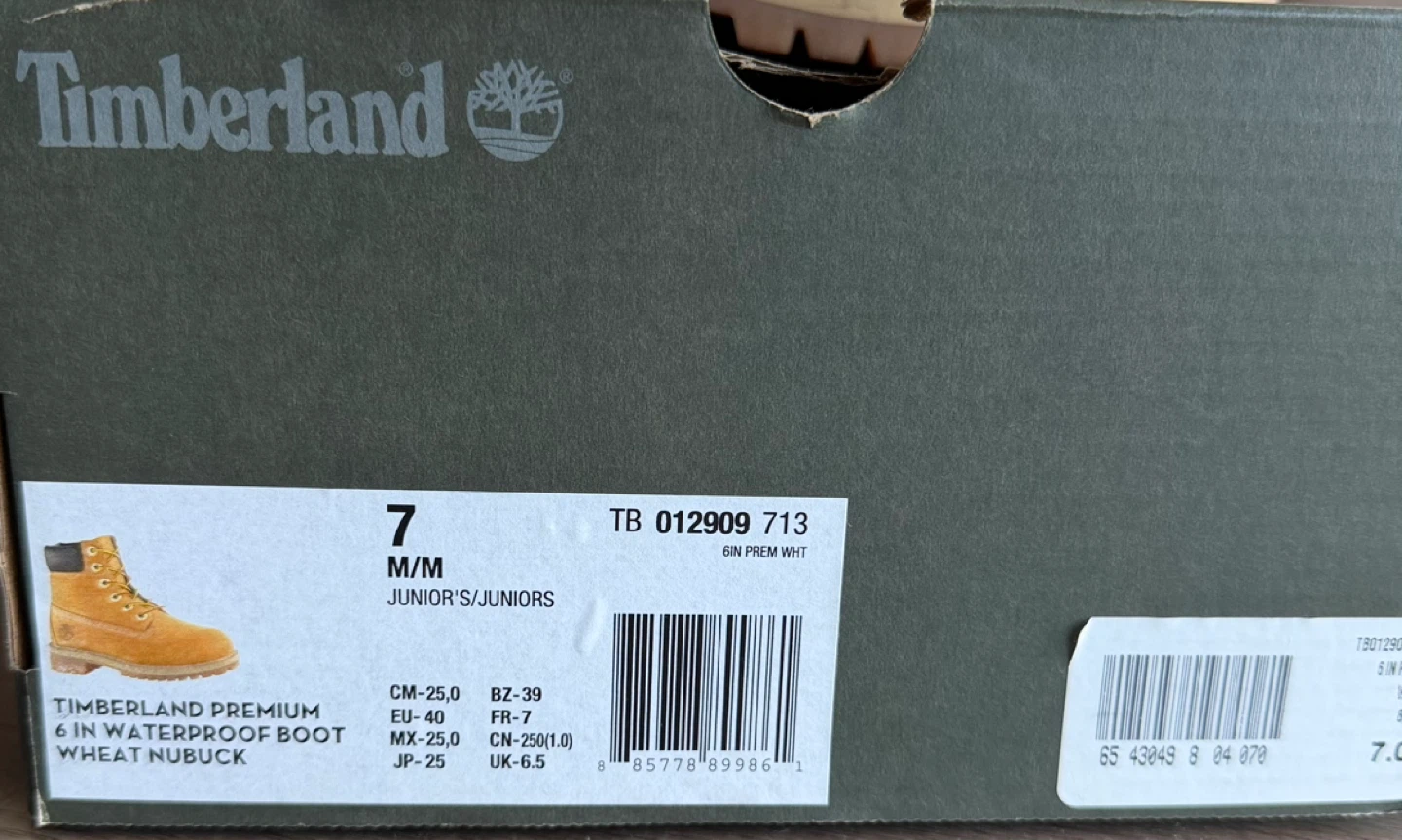 Timberland Premium 6" Waterproof Junior's Size 7 - photo 5