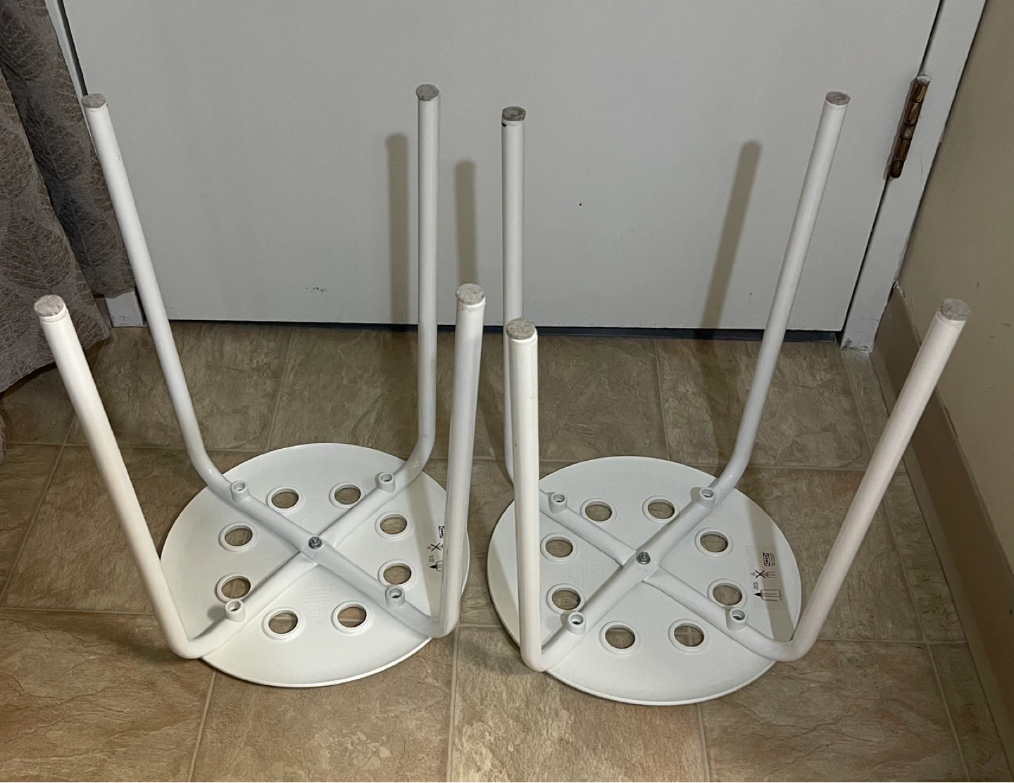 🌱 Set of Two IKEA Marius Home, Study & Office Stool -  White - photo 2