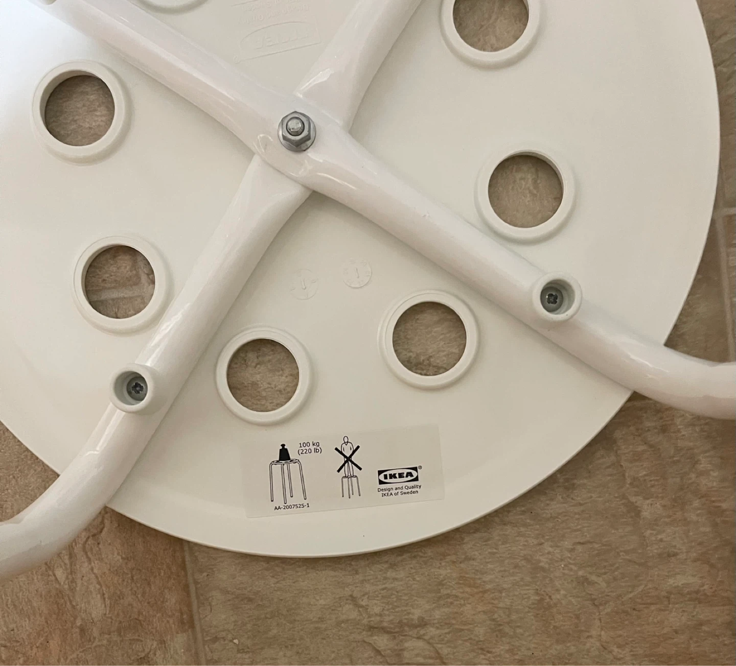 🌱 Set of Two IKEA Marius Home, Study & Office Stool -  White - photo 4