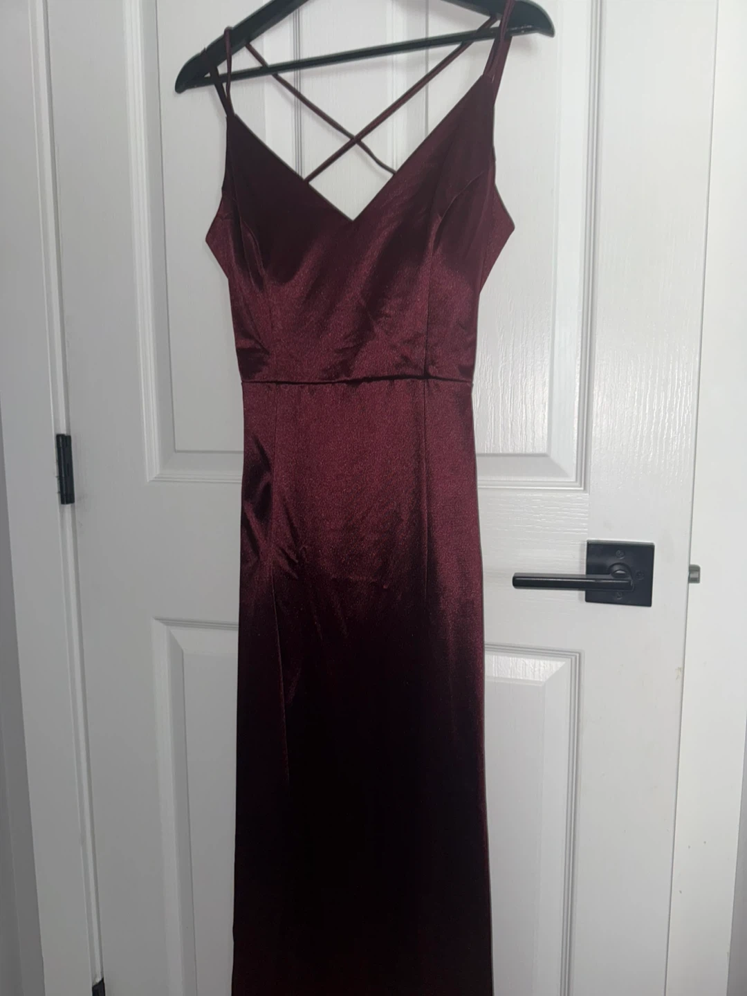 Maroon Satin Slip Dress - photo 2