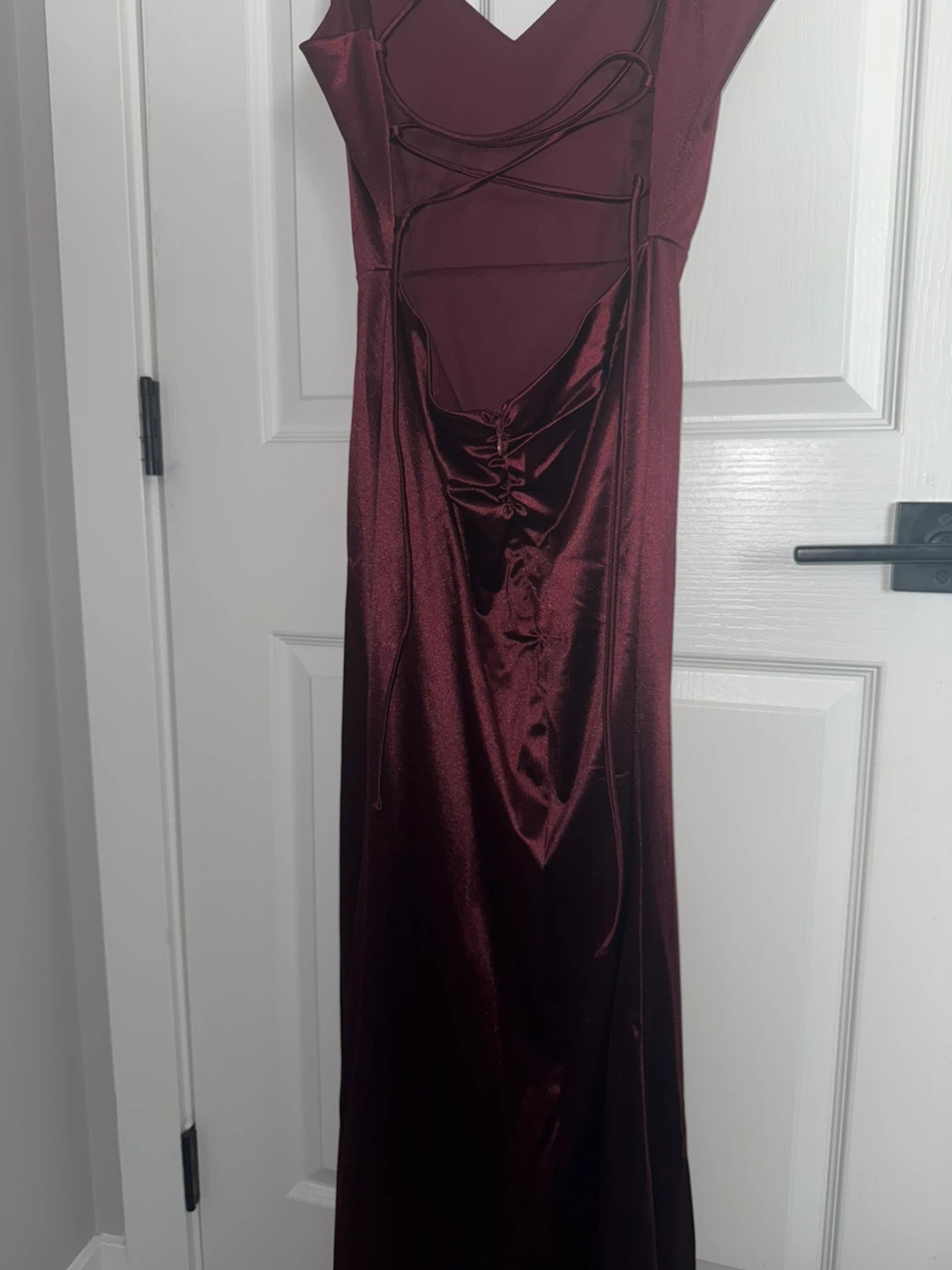 Maroon Satin Slip Dress - photo 5