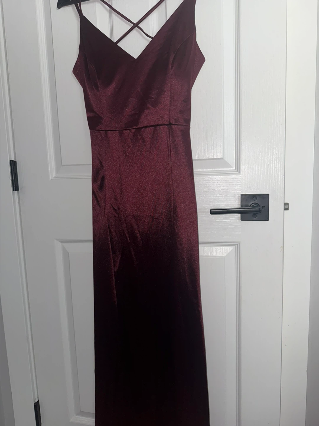 Maroon Satin Slip Dress - photo 3