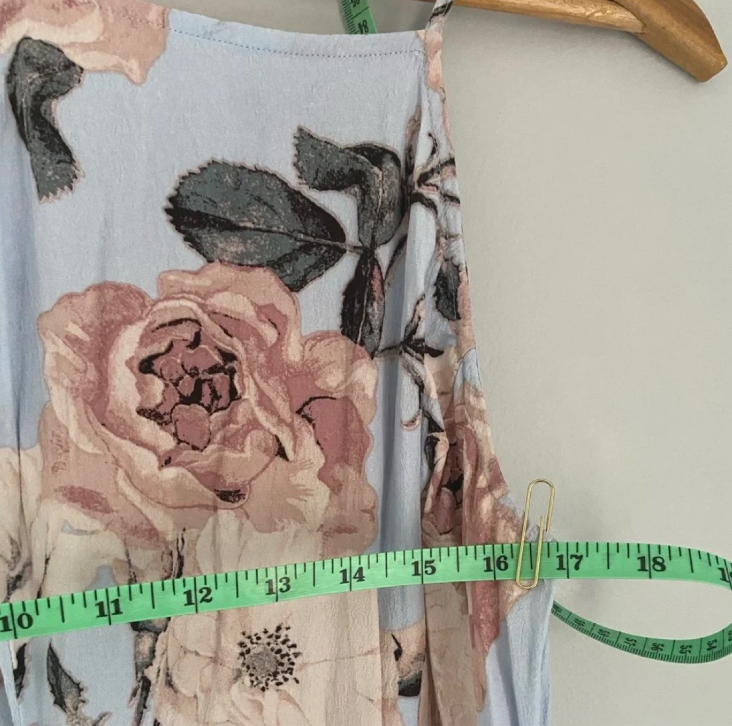 Light Blue Floral Halter Neck Dress - Size Small - photo 4