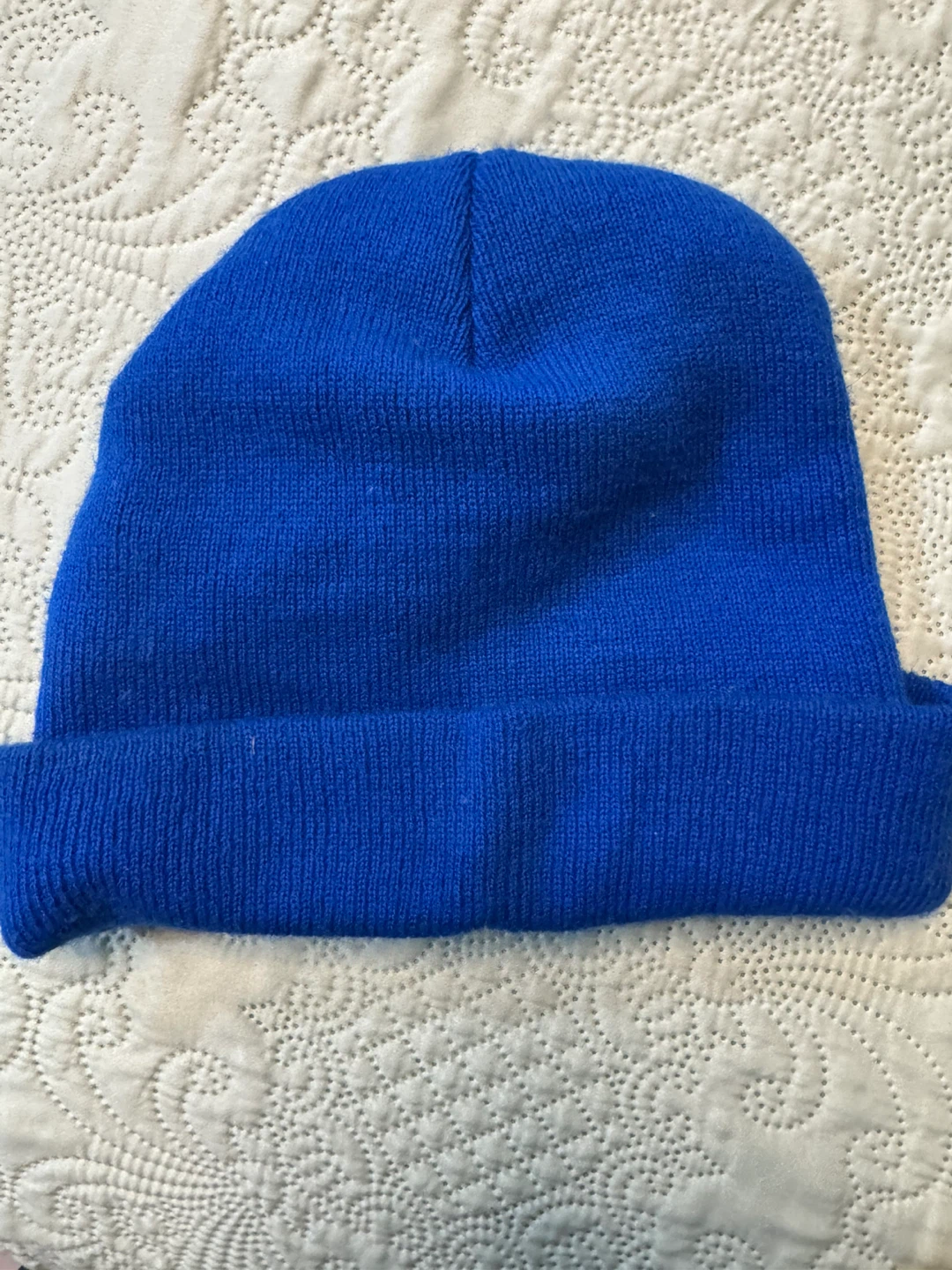 Royal Blue Knit cuffed Beanie Hat - photo 2