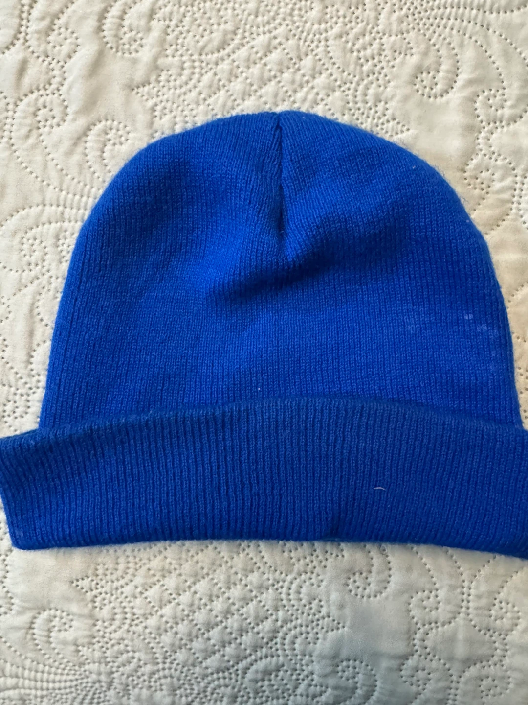 Royal Blue Knit cuffed Beanie Hat