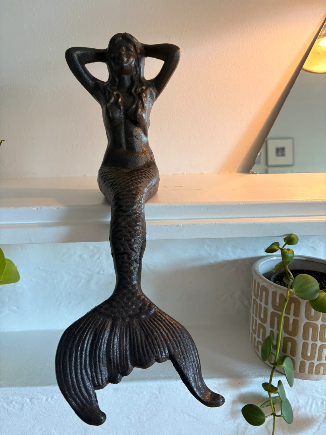 Cast Iron Mermaid Figurine