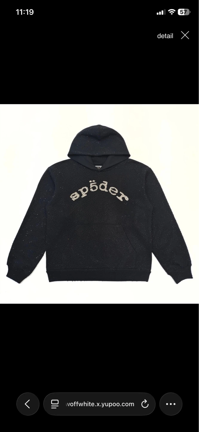 Spider vvs rhinestone hoodie - photo 4