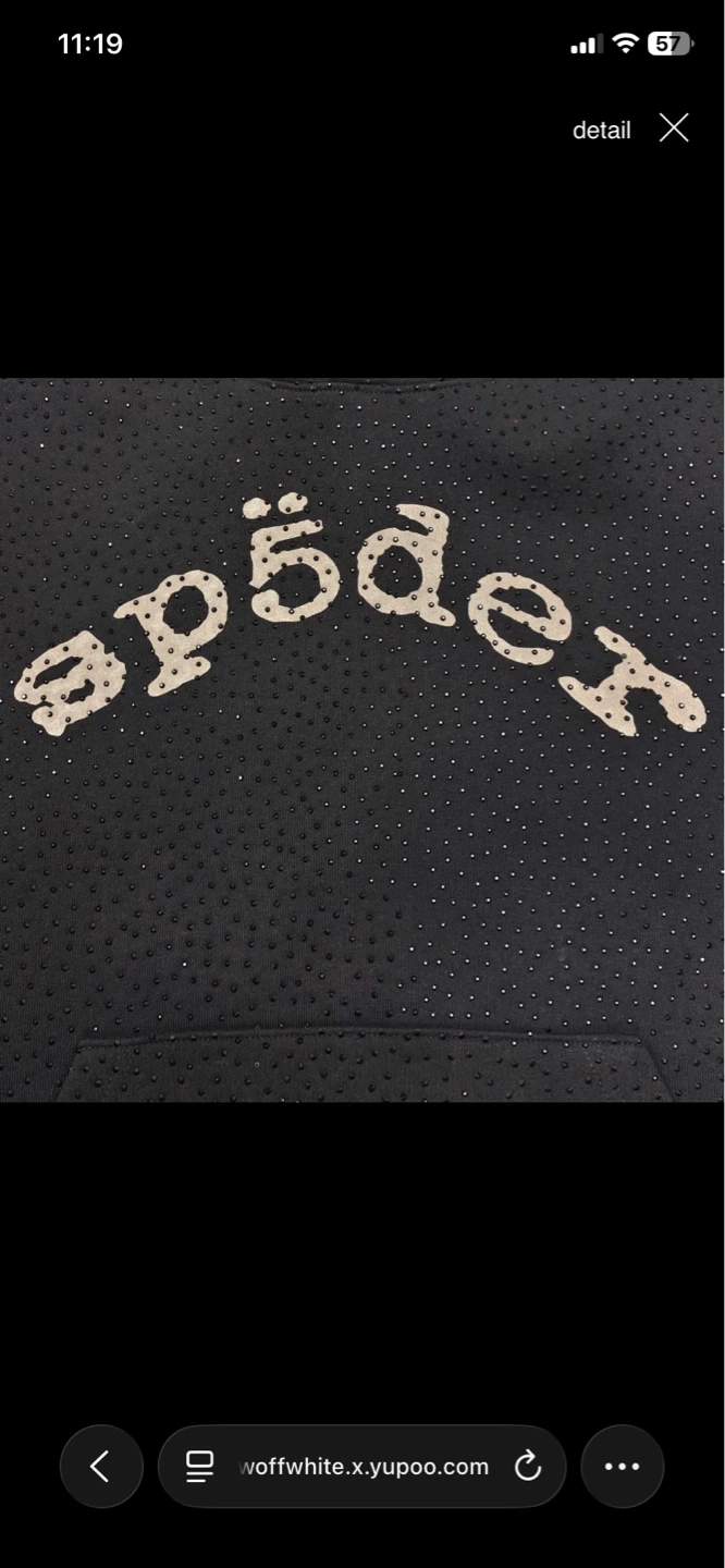 Spider vvs rhinestone hoodie - photo 2