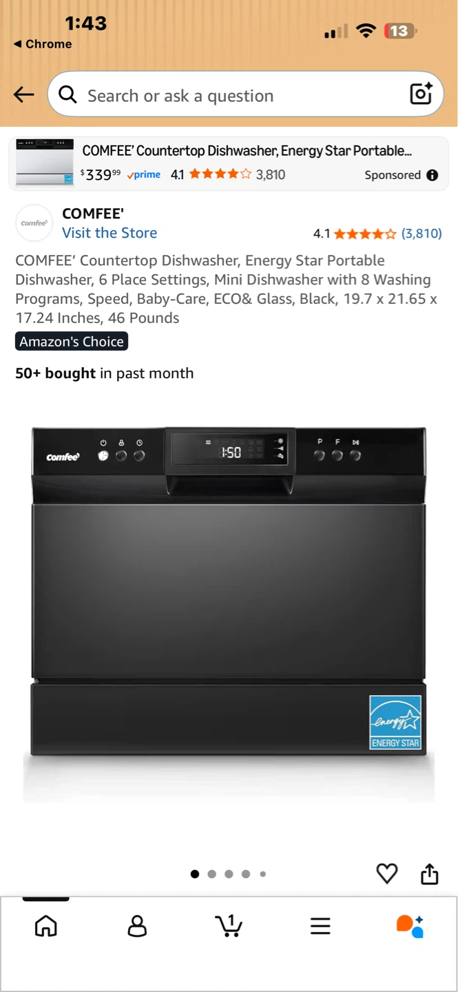 COMFEE Countertop Dishwasher - photo 3