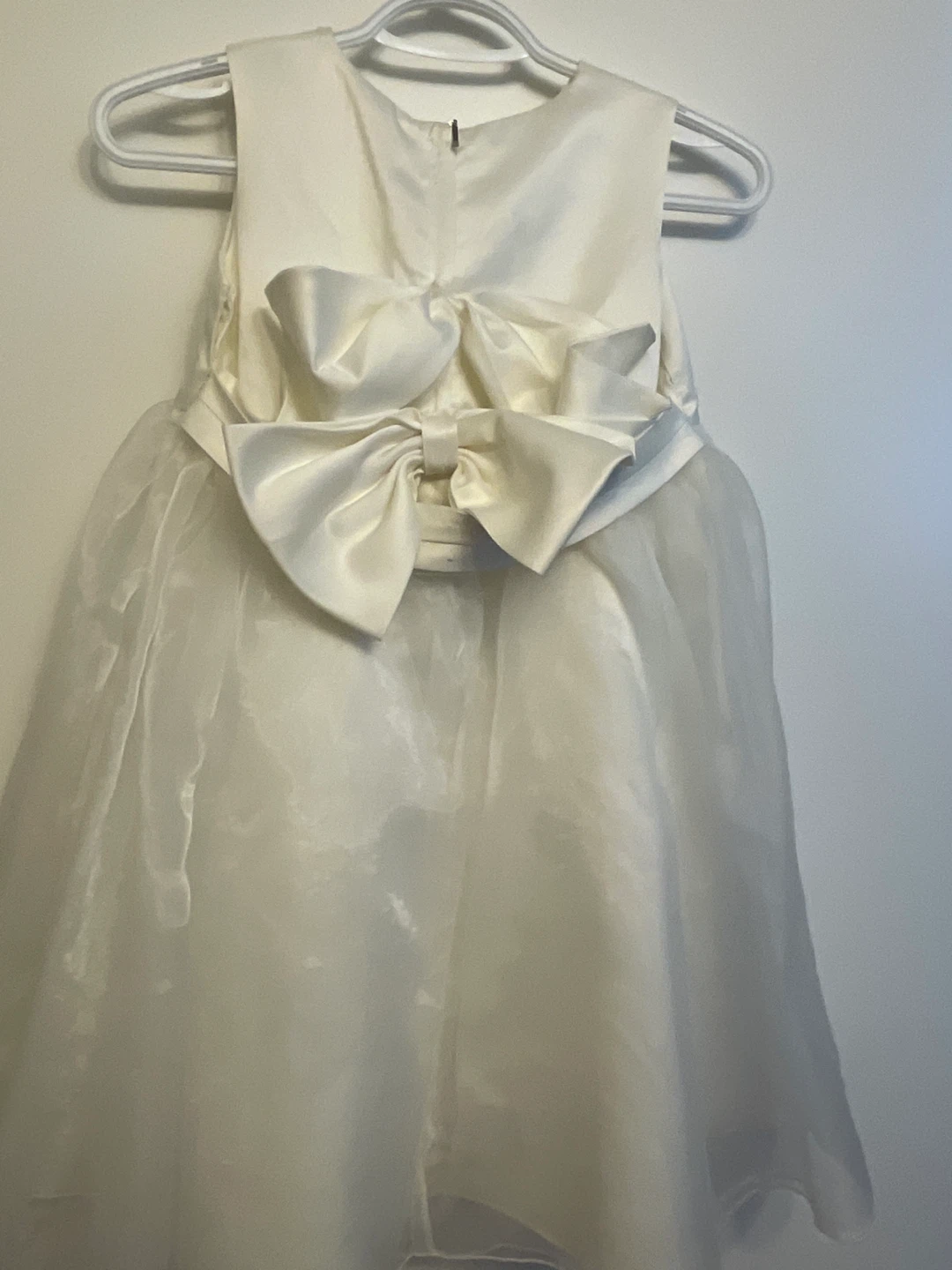 3-6Yo White Flower Girl Dress with Rhinestones - photo 2