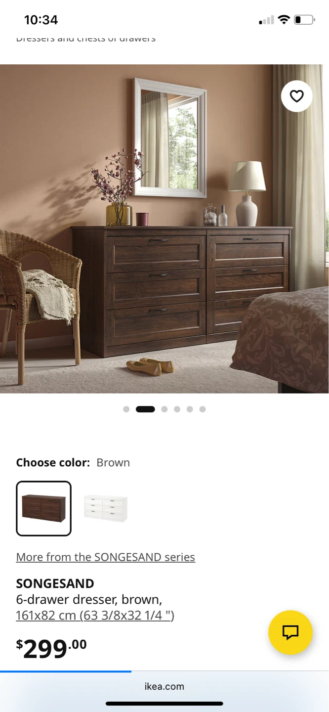 IKEA 6-drawer dresser, brown - photo 4