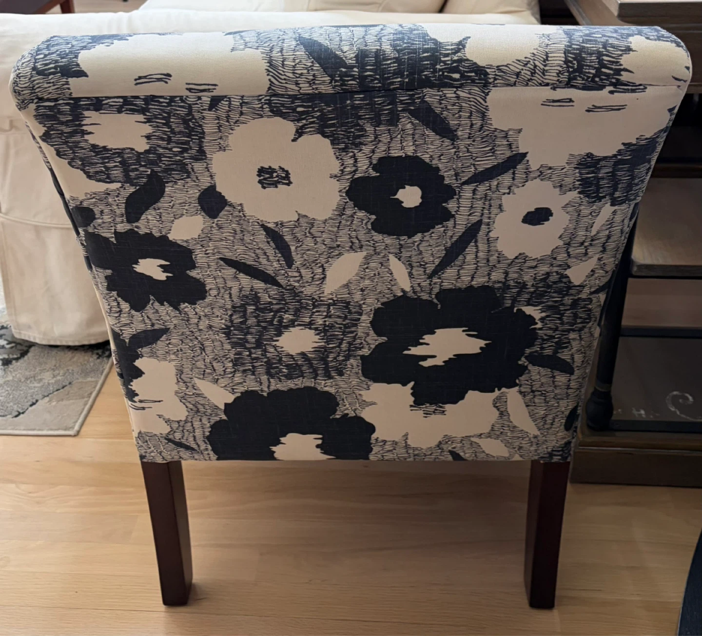 Accent Chair with Blue Floral Pattern - photo 2