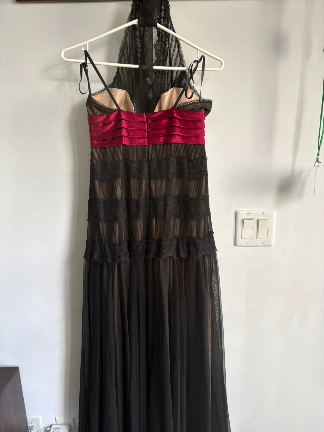 BCBGMAXAZRIA Black Lace Halter Dress - photo 3
