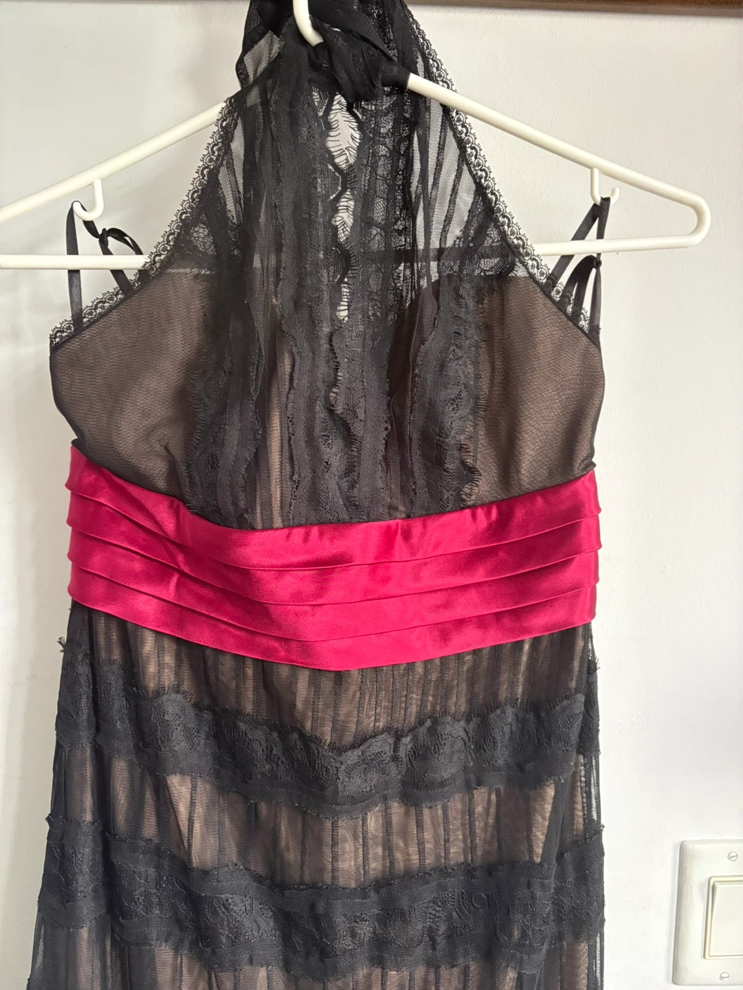 BCBGMAXAZRIA Black Lace Halter Dress - photo 2