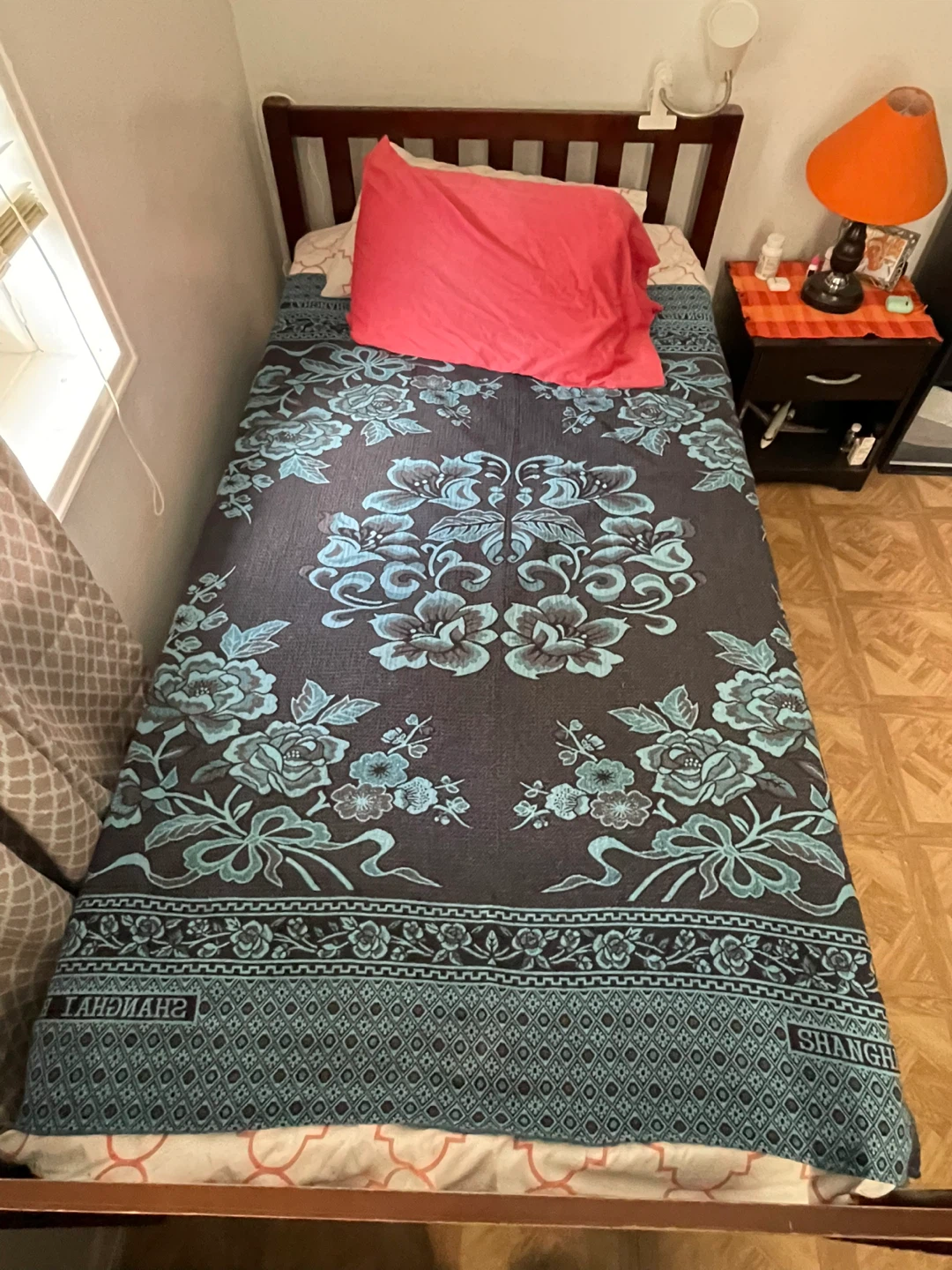 Bed Frame + Mattress + Nightstand + Dresser set Good condition