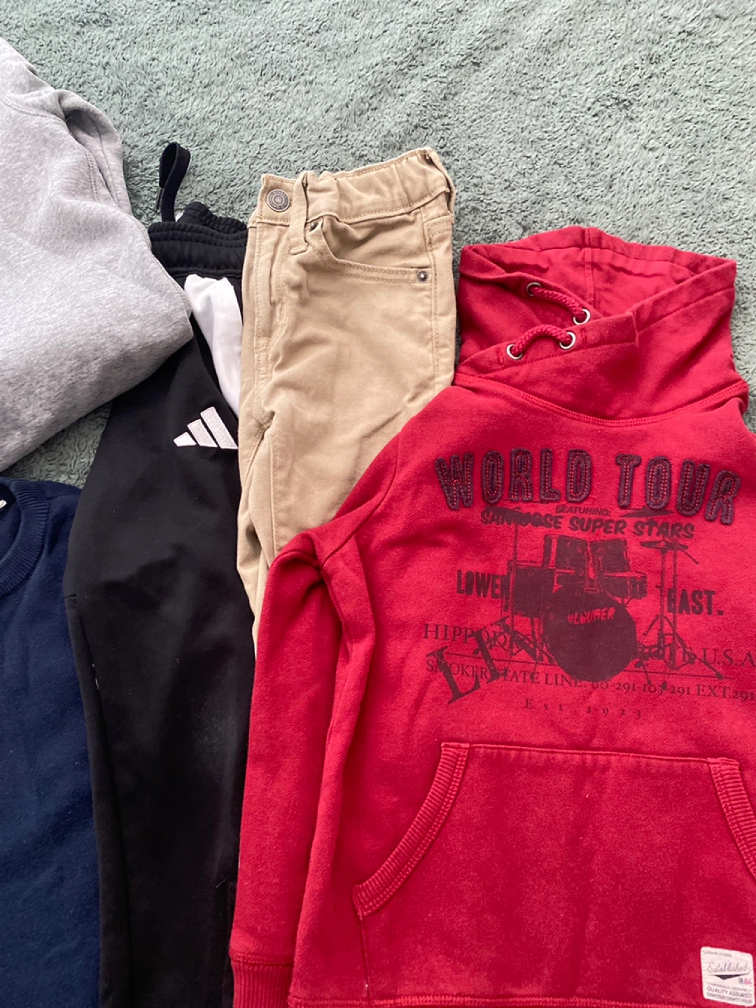 Levi's, Adidas, Old Navy, and Red Hoodie Bundle - photo 2