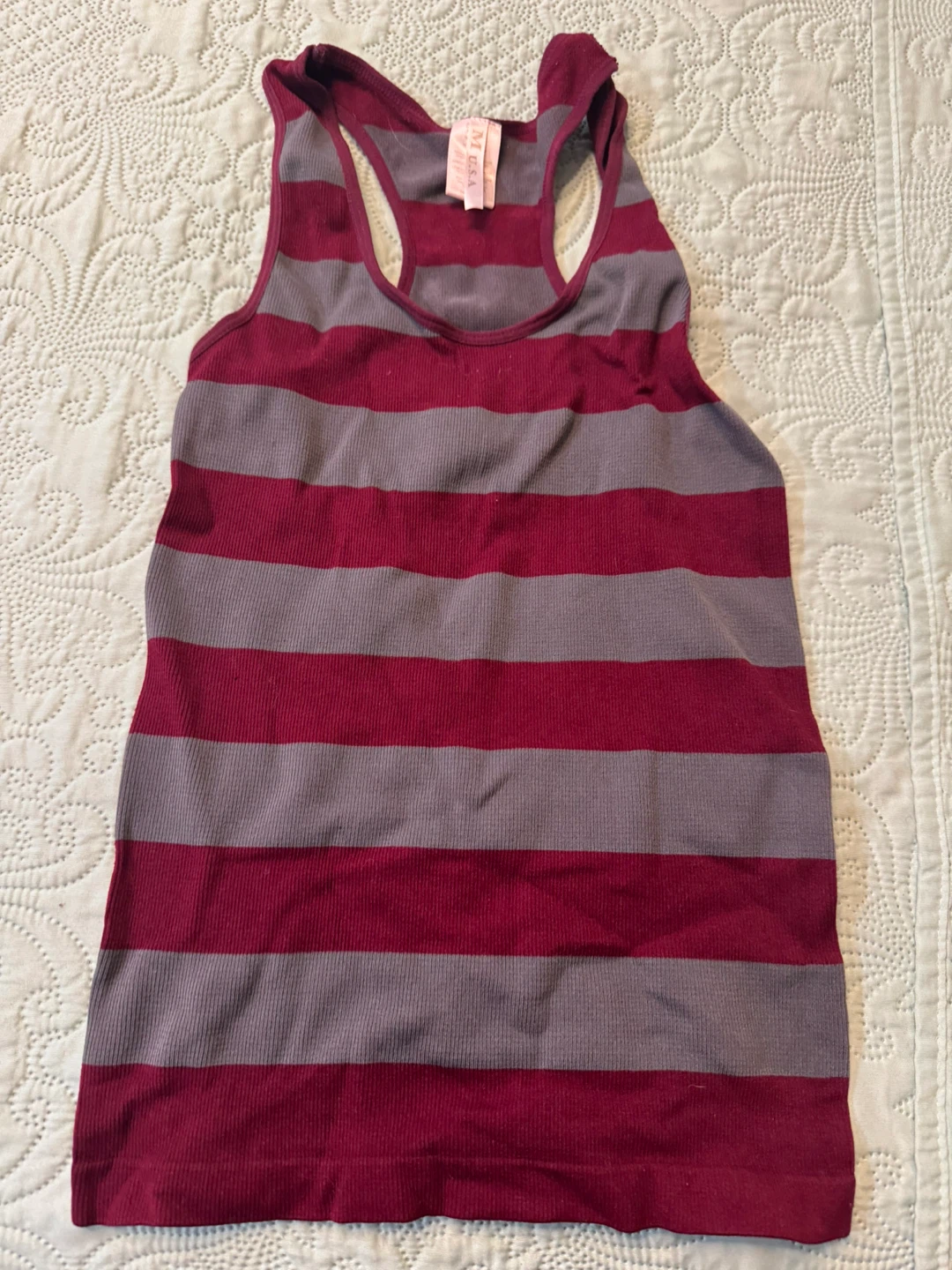 M.U.S.A. Striped Tank Top