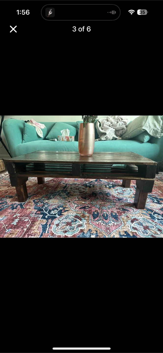 Rustic Wooden Pallet Coffee Table - photo 2
