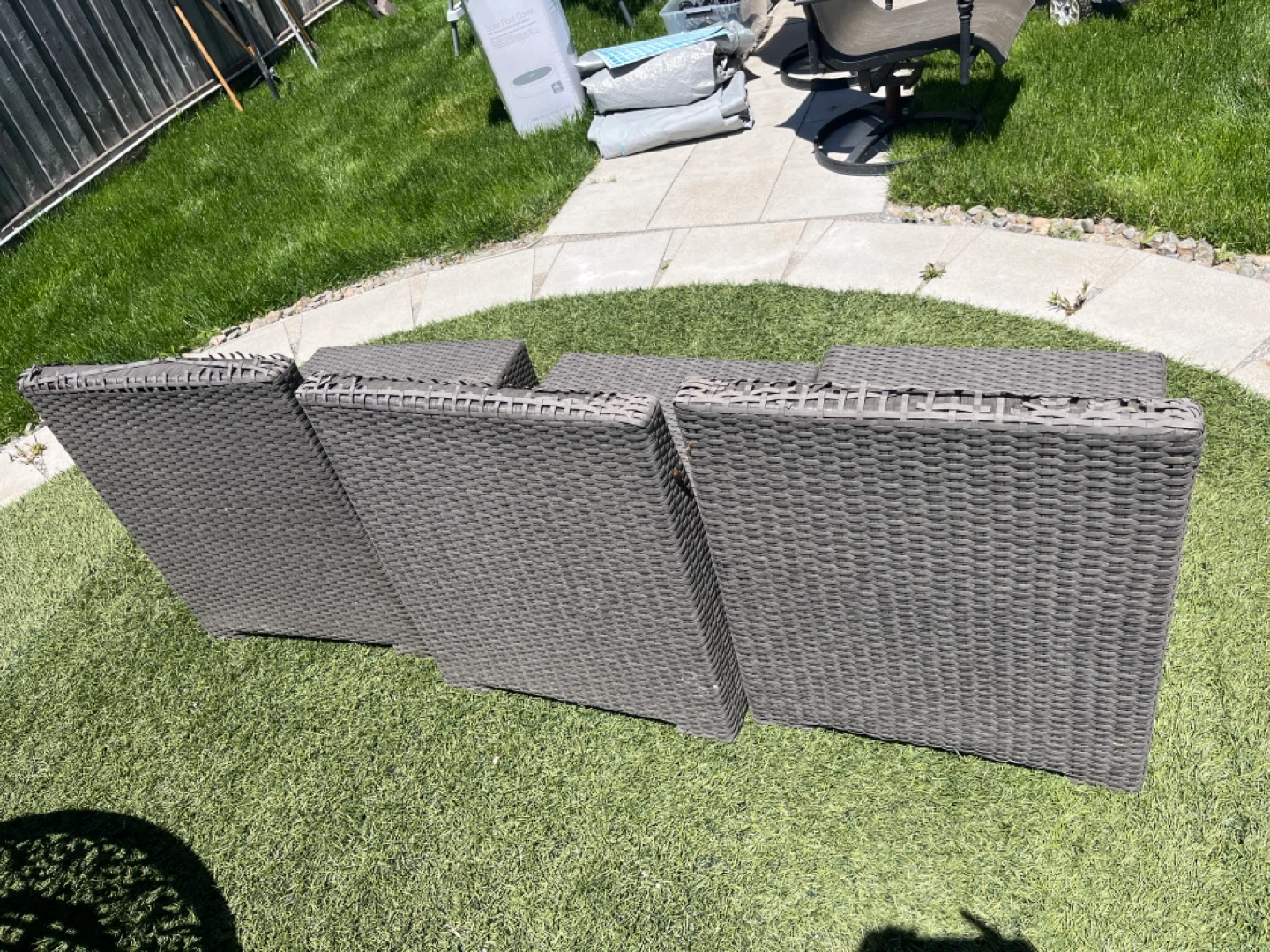 Wicker Patio Chairs x3 - photo 2