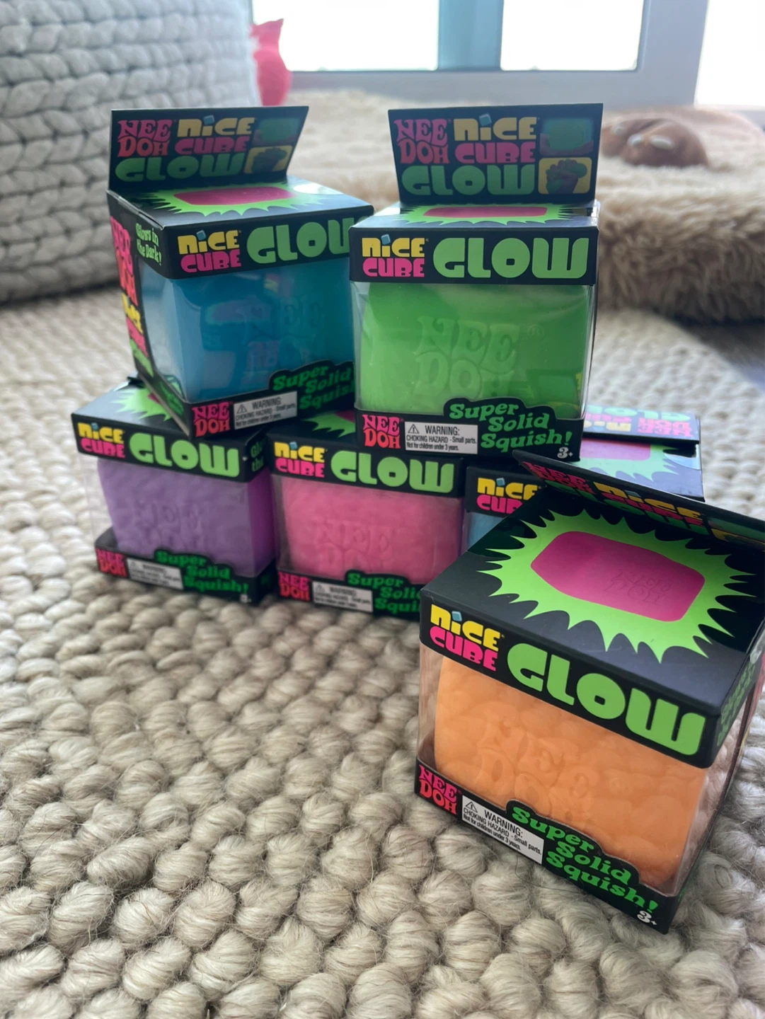 Nee Doh Nice Cube Glow Super Solid Squish Toy - photo 2