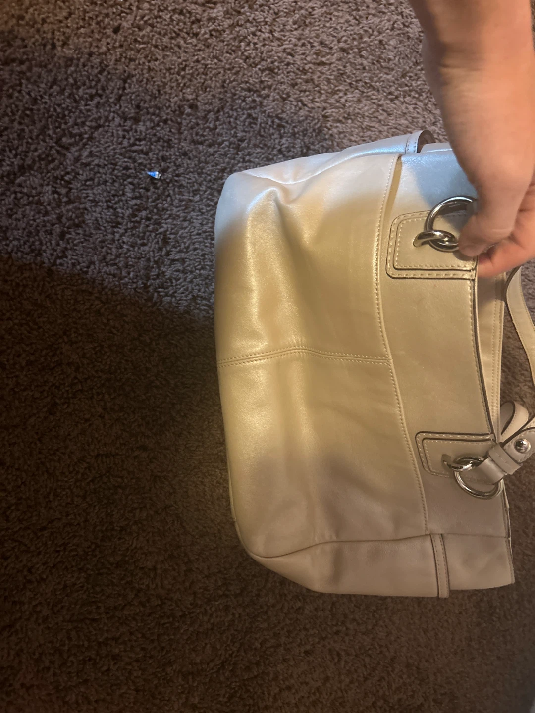 Coach Beige Leather Tote Bag - photo 5